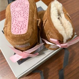 UGG Kids Slippers with Brown and Pink Accents